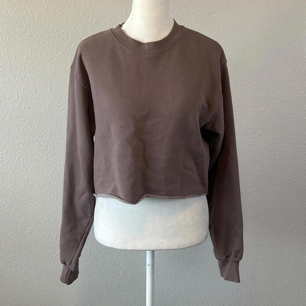 Aritzia TNA Cozy Cropped Sweatshirt Muted Purple Size XS